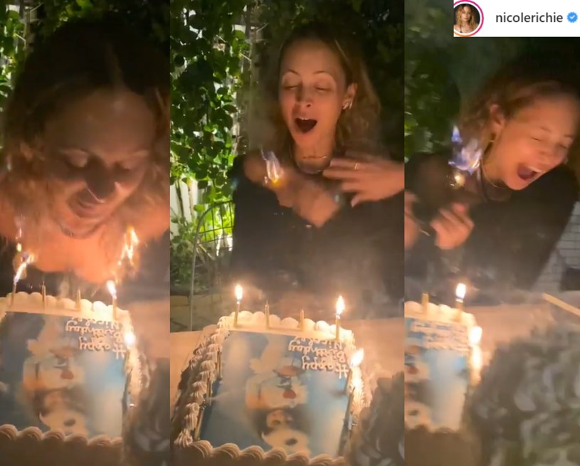 Wypadek Nicole Richie na urodzinach https://www.instagram.com/nicolerichie/ /Instagram