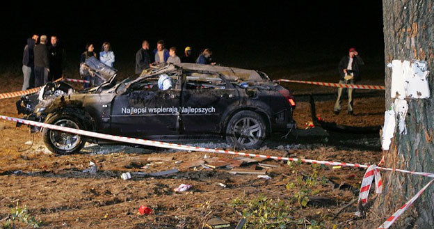 Wypadek Otylii Jędrzejczak. Fot. Sebastian Wolny /East News