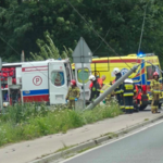 Wypadek po pościgu policyjnym koło Oświęcimia