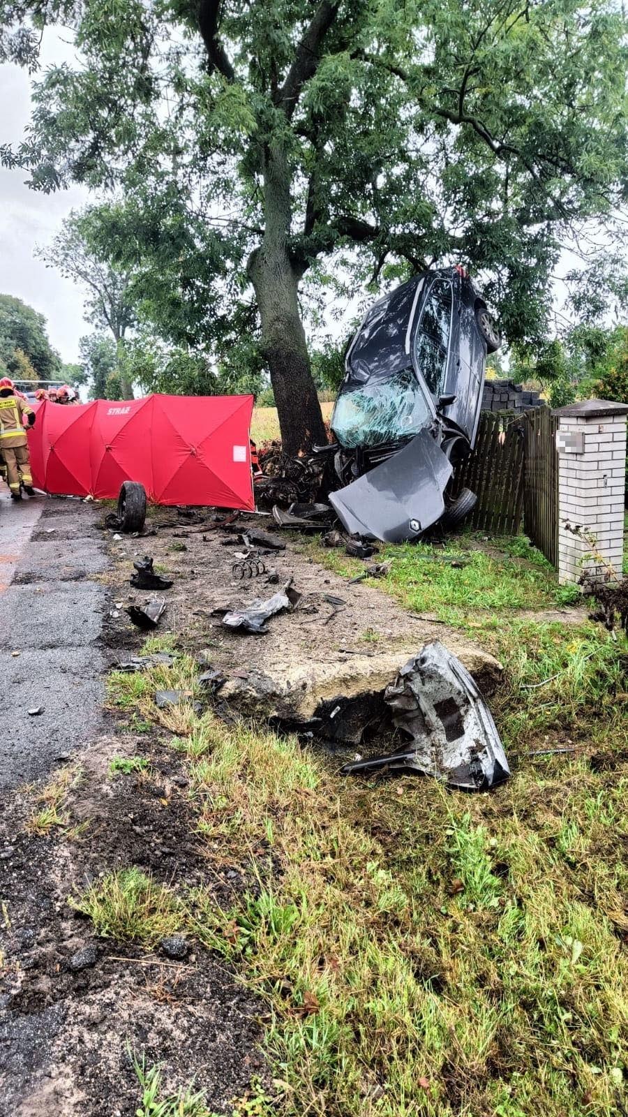 Wypadek pod Lelowem, fot. Śląska Policja /