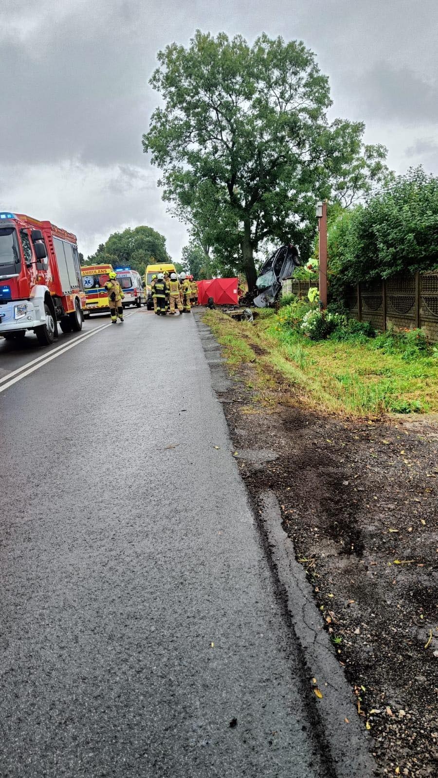Wypadek pod Lelowem, fot. Śląska Policja /
