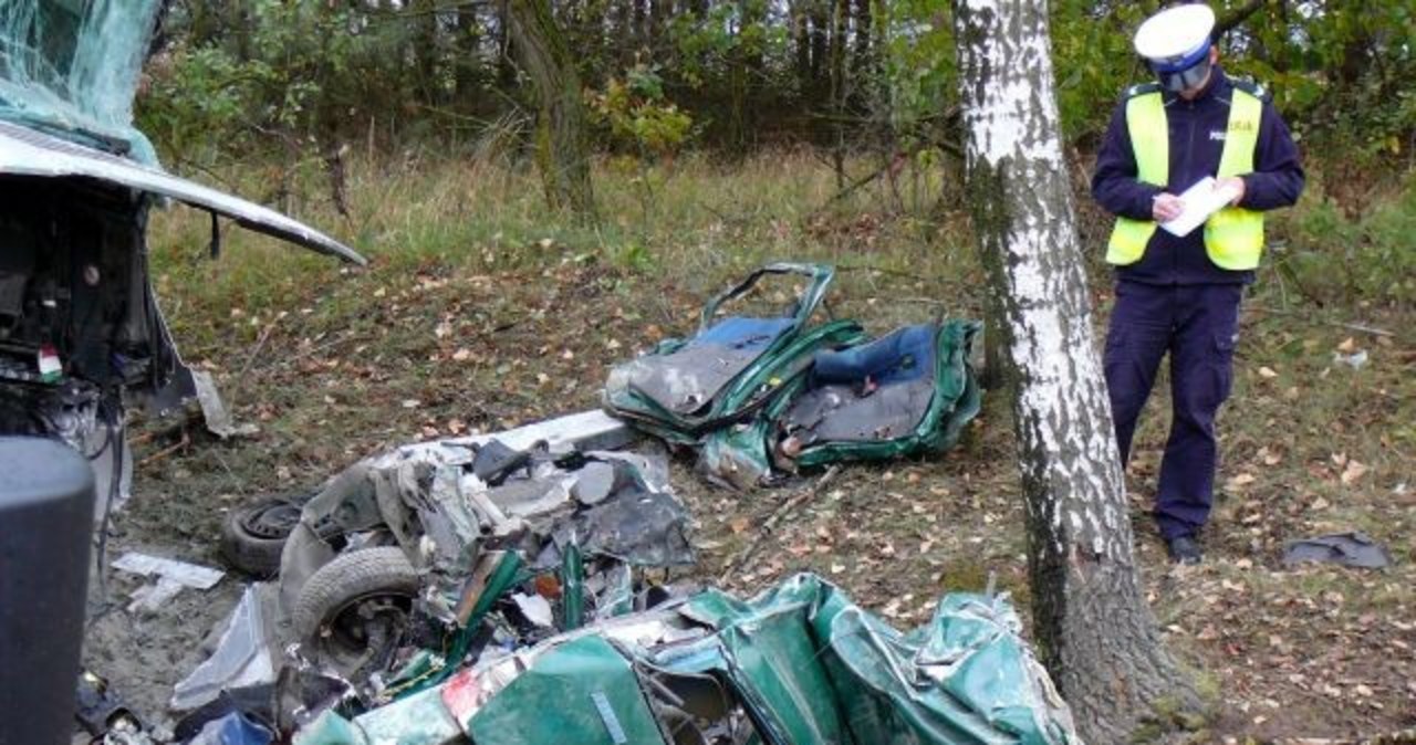 Wypadek pod Wyszogrodem. Z osobówki zostały strzępy