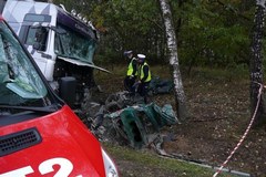 Wypadek pod Wyszogrodem. Z osobówki zostały strzępy