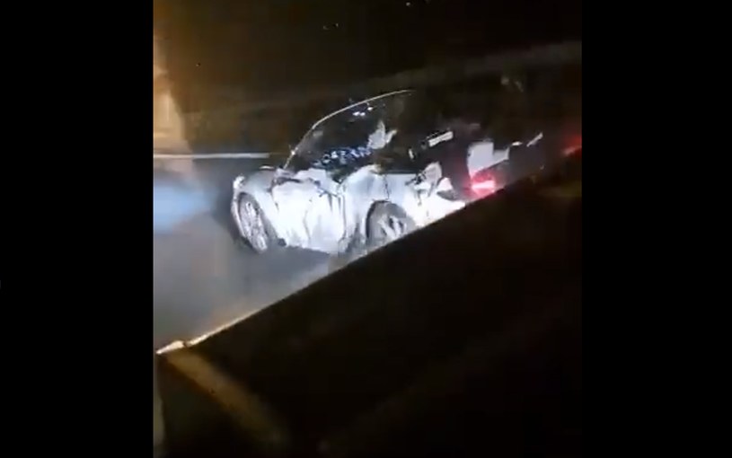 Wypadek Porsche. Kierowca doznał dekapitacji /@Patryk19182199 (Twitter) /
