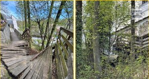 Wypadek przy zamku w Cieszynie. Zawaliła się część schodów