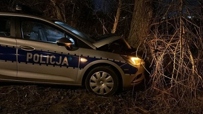 Wypadek radiowozu z nastolatkami w środku. Zarzuty dla policjantów 