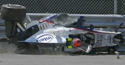 Wypadek Roberta Kubicy został kraksą dekady według "PlanetF1.com" /AFP