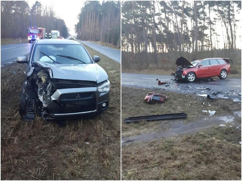 Wypadek samochodowy tuż przed lotniskiem Babimost niedaleko Zielonej Góry /KWP Lubuskie /Policja