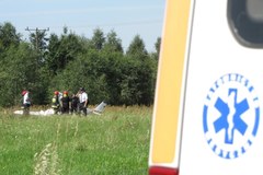Wypadek samolotu sportowego w Łodzi