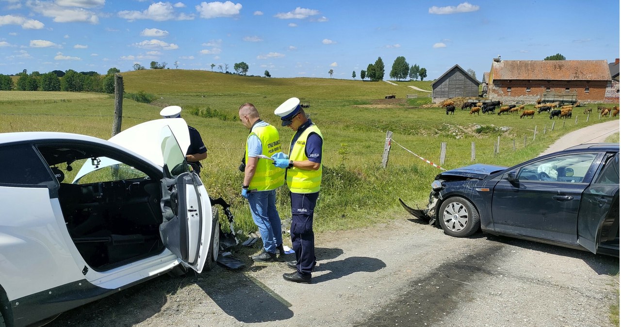 Wypadek Sebastiena Ogiera pod Gołdapią. /ASSOCIATED PRESS/East News /East News