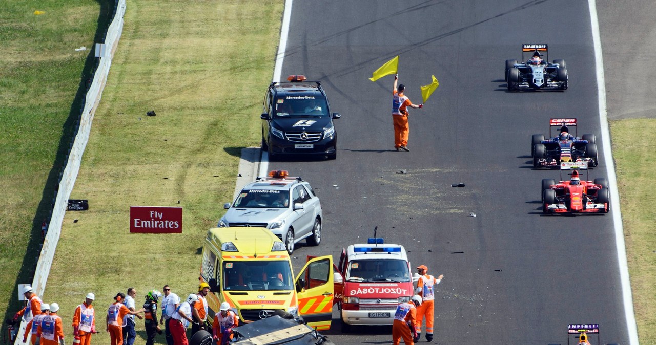 Wypadek Sergio Pereza /SZOLT CZEGLEDI /PAP/EPA