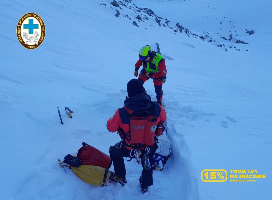 Wypadek śmiertelny na Orlej Perci. /M.Firczyk / TOPR /