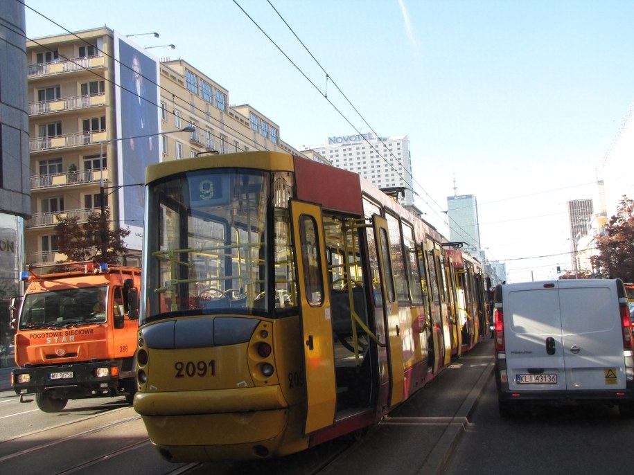 Wypadek tramwajowy w Warszawie /Kamil Młodawski /RMF FM