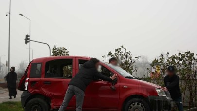 Wypadek w centrum Krakowa. Dwie osoby zostały ranne 