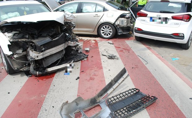 Wypadek w centrum Rzeszowa. Za kierownicą pijana kobieta