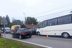 Wypadek w Faściszowej- fot. KM PSP Tarnów