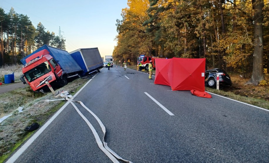 Wypadek w Kolonii Lisów /PSP Lubliniec /