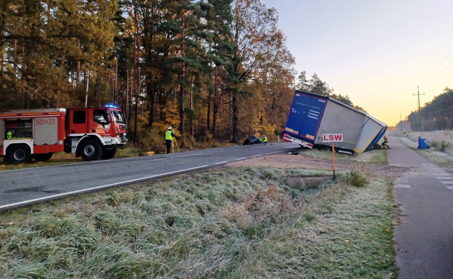 Wypadek w Kolonii Lisów /PSP Lubliniec /
