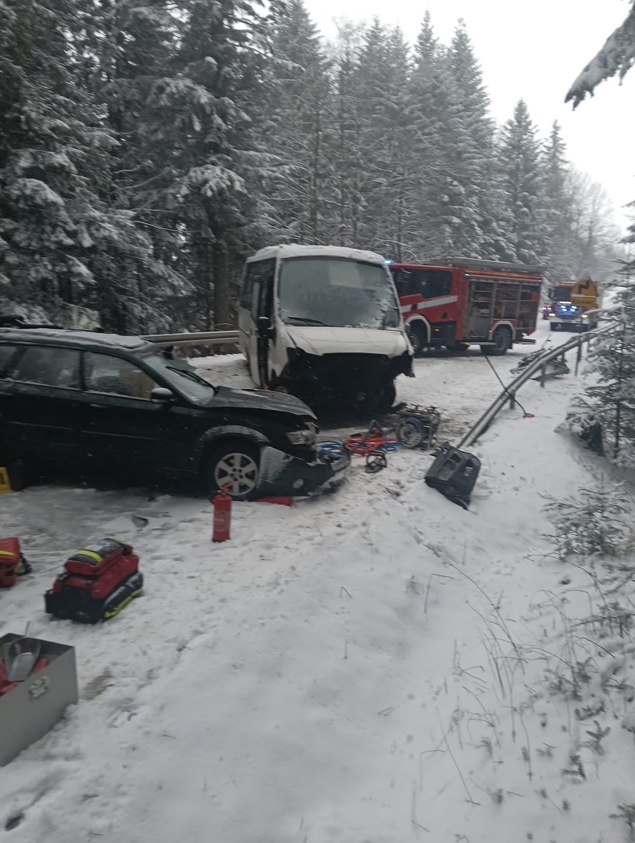 Wypadek w Kościelisku /KP PSP Zakopane /