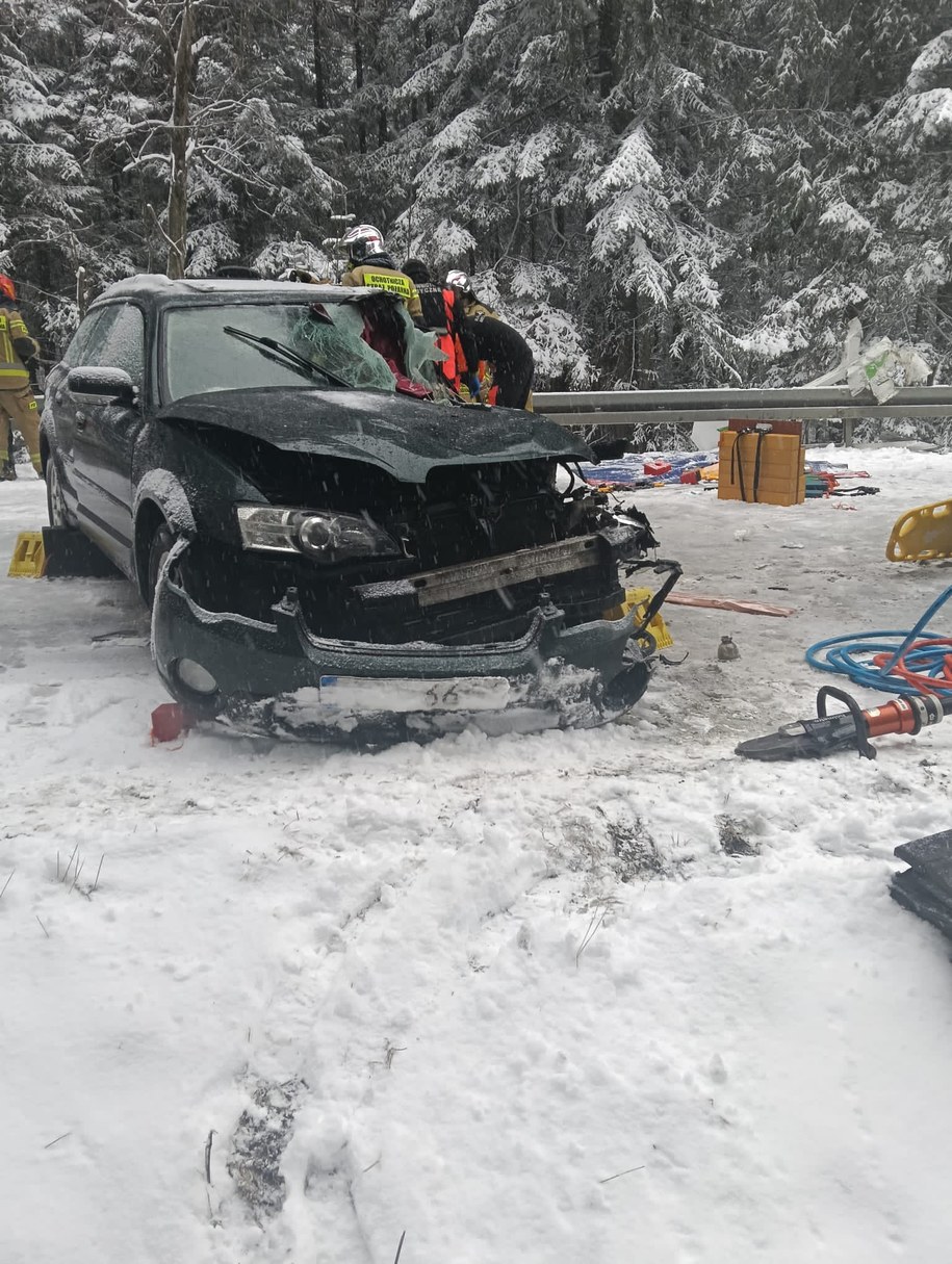 Wypadek w Kościelisku /KP PSP Zakopane /