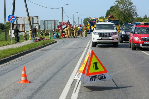 Wypadek w Krotoszynie /Tomasz Wojtasik /PAP