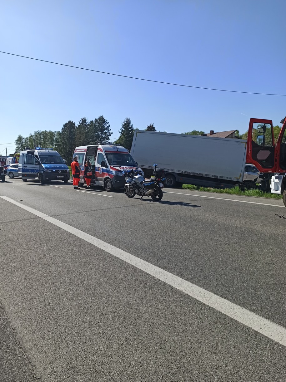 Wypadek w Ładnej /OSP KSRG Pogórska Wola /