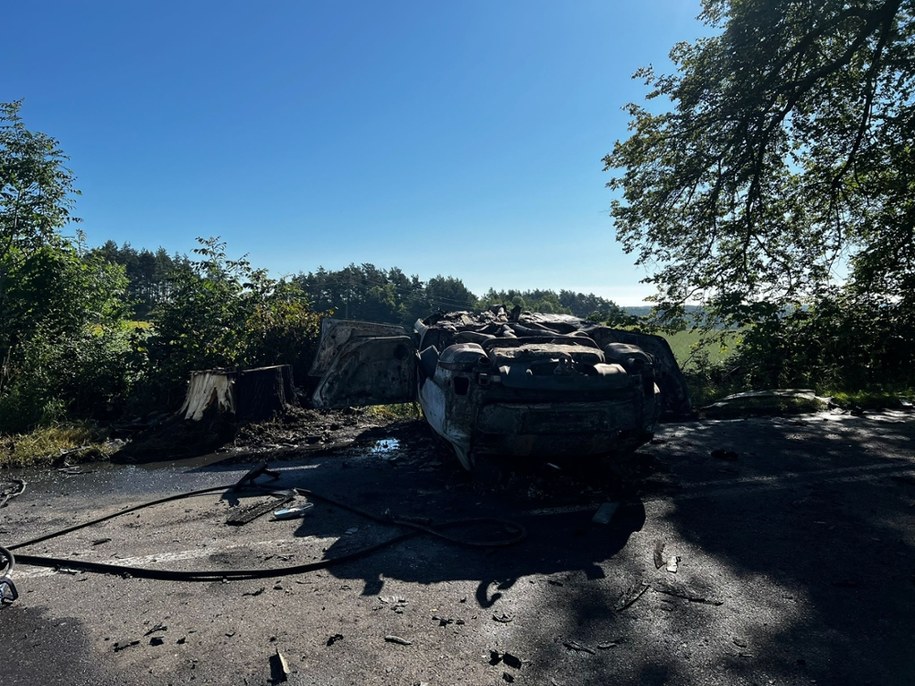 Wypadek w Lubieszynie /KPP Kościerzyna /Policja
