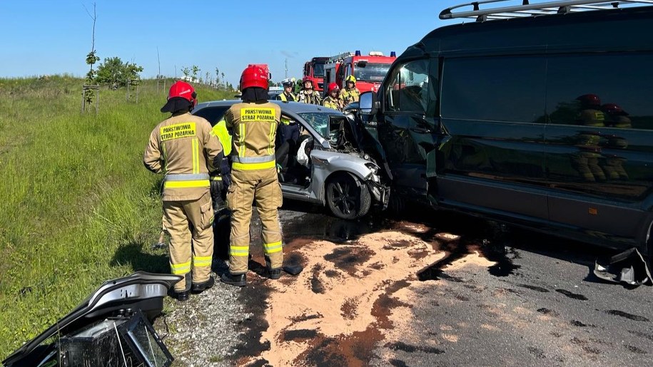 Wypadek w miejscowości Rybojedzko (Wielkopolskie) /Policja
