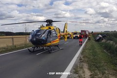 Wypadek w Mrowinie (fot. OSP Mrowino)