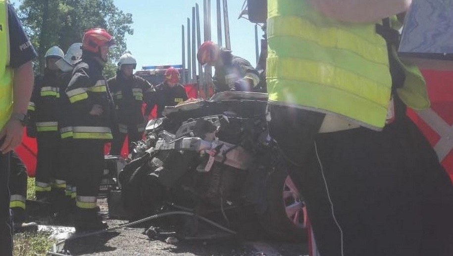 Wypadek w Myszyńcu Starym /foto. KMP w Ostrołęce /Policja