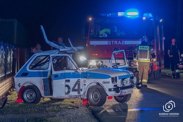 Wypadek w Otfinowie (fot. Konrad Sikorski) /Fotografia Ratownicza Konrad Sikorski /Archiwum prywatne