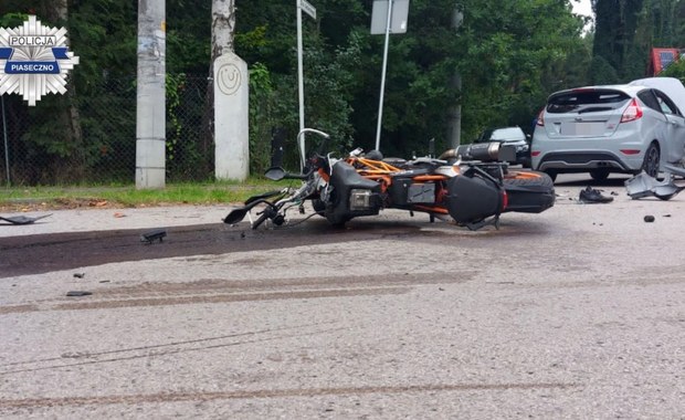 Wypadek w Piasecznie. Nie żyje motocyklista