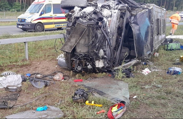 Wypadek w Potasznikach / fot. Mazowiecka Policja /