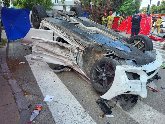 Wypadek w rejonie centrum Warszawy /Facebook / Komenda Miejska PSP m.st. Warszawy /