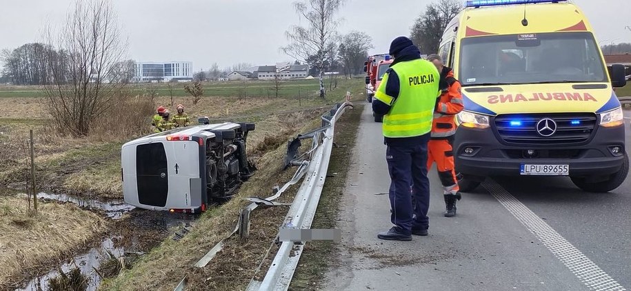 Wypadek w Rykach na Lubelszczyźnie /KPP Ryki /