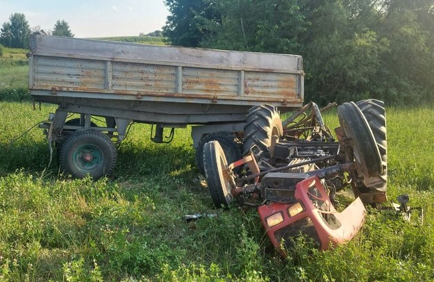 Wypadek w Sadurkach /KPP Puławy /Policja