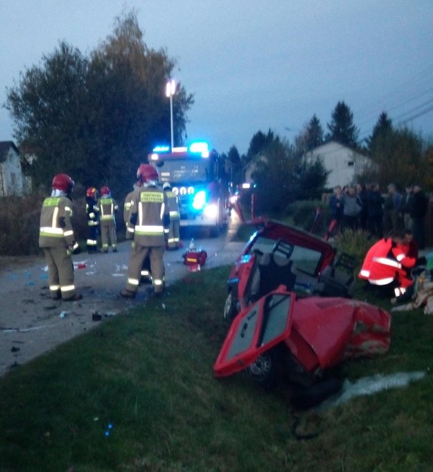 Wypadek w Starej Słupi /KM PSP Kielce /Facebook