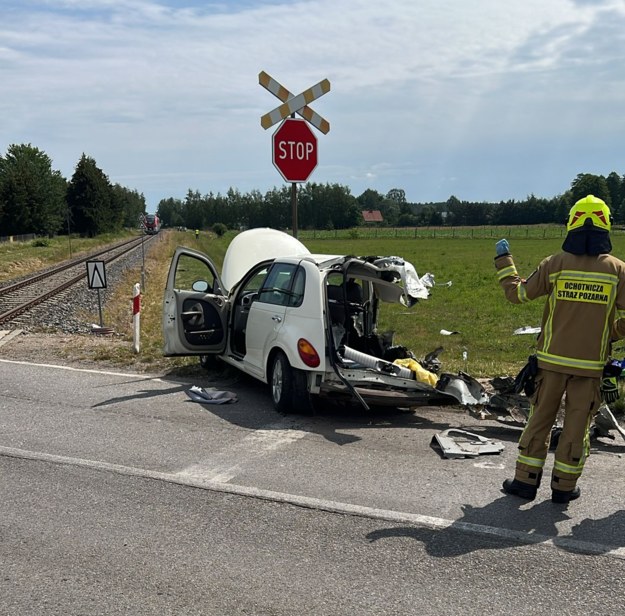 Wypadek w Świętajnie (fot. Policja w Szczytnie) /Policja Olsztyn /Policja