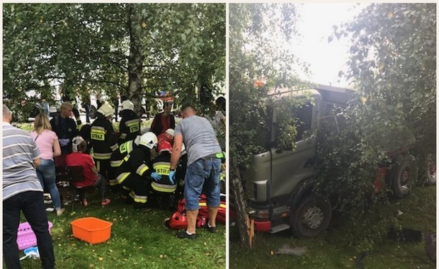 Wypadek w Świniarsku. 33 poszkodowanych, na miejsce wysłano trzy śmigłowce LPR 