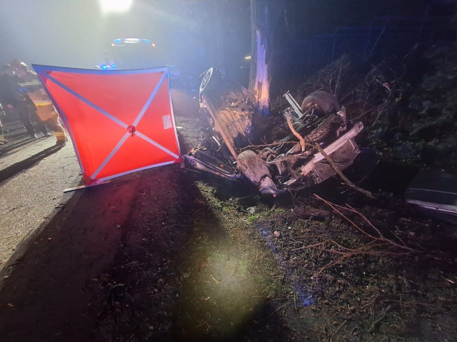 Wypadek w Turobowicach /KP PSP Rawa Mazowiecka /