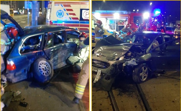 Wypadek we Wrocławiu. Dwie osoby w szpitalach