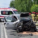 Wypadek we Wronowie. Dwie osoby trafiły do szpitala