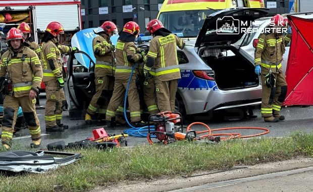Wypadek z udziałem policyjnego radiowozu. Trzy osoby ranne