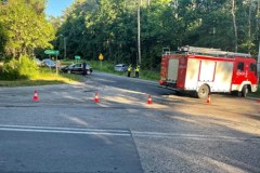 Wypadek z udziałem radiowozu koło Waliszewa