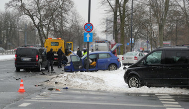 Wypadek z udziałem samochodu SOP w stolicy