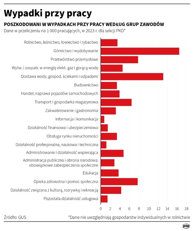 Wypadki przy pracy /Michał Czernek /PAP