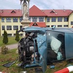 Wypadł z drogi, przebił barierki, zatrzymał się przed kapliczką. „To opatrzność Boża”