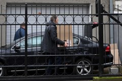 Wyprowadzka Rosjan z konsulatu przy ul. Batorego w Gdańsku