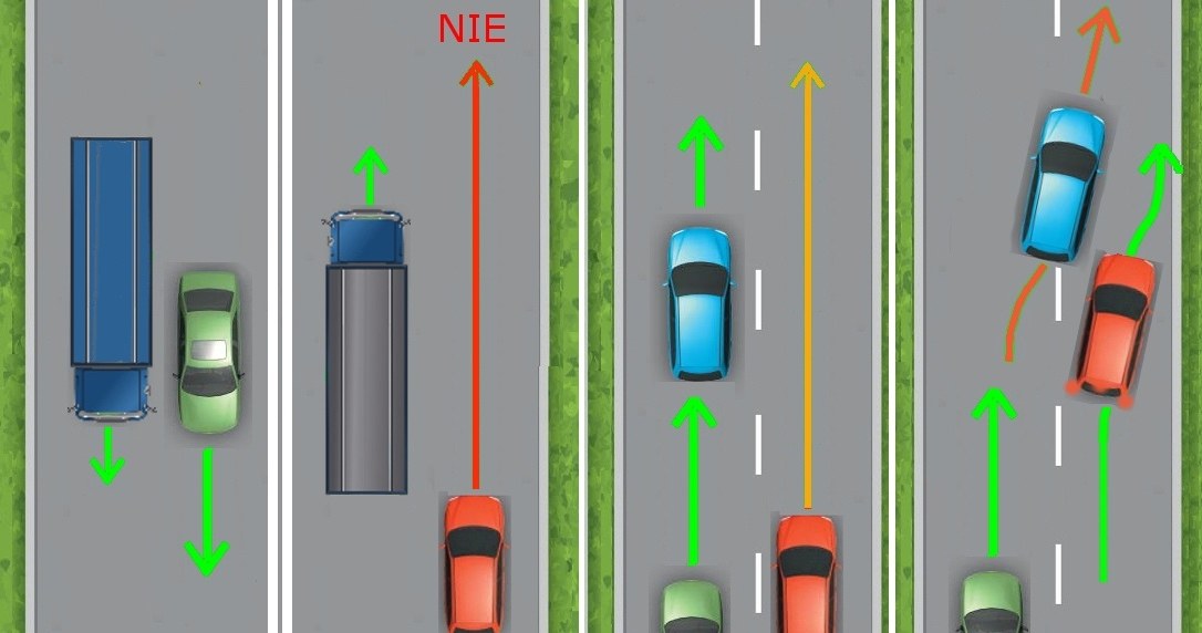 Wyprzedzanie z prawej strony często jest możliwe, ale pod pewnymi warunkami /INTERIA.PL