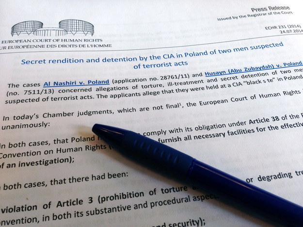 Wyrok Europejskiego Trybunału Praw Człowieka w sprawie skarg dotyczących domniemanych więzień CIA w Polsce /Maciej Chmiel /PAP